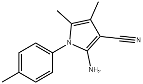 2-AMINO-4,5-DIMETHYL-1-(4-METHYLPHENYL)-1H-PYRROLE-3-CARBONITRILE Struktur
