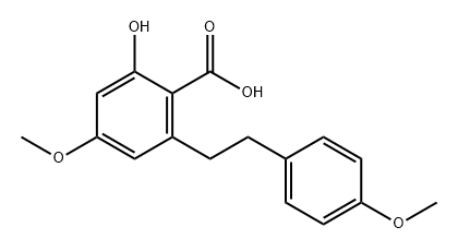 4-methoxy-6-[2-(4-methoxyphenyl)ethyl]salicylic acid Struktur