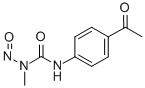 1-(p-アセチルフェニル)-3-メチル-3-ニトロソ尿素 化学構造式