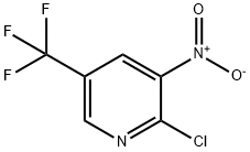 2-クロロ-3-ニトロ-5-(トリフルオロメチル)ピリジン 化学構造式