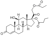 酪酸プロピオン酸ヒドロコルチゾン 化学構造式