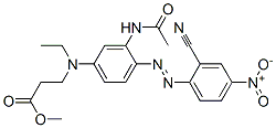 methyl N-[3-(acetylamino)-4-[(2-cyano-4-nitrophenyl)azo]phenyl]-N-ethyl-beta-alaninate Structure