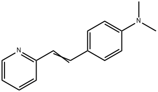 N,N-ジメチル-4-[2-(2-ピリジニル)エテニル]ベンゼンアミン 化学構造式