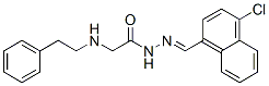 N-[(4-chloronaphthalen-1-yl)methylideneamino]-2-(phenethylamino)acetam ide Structure