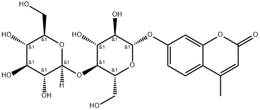 4-甲基伞形酮-Β-D-纤维素二糖苷, 72626-61-0, 结构式