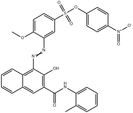 nitrophenyl 3-[[2-hydroxy-3-[(2-methylphenyl)carbamoyl]-1-naphthyl]azo]-4-methoxybenzenesulphonate Structure