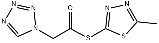 2-(1H-Tetrazol-1-yl)thioacetic acid S-(5-methyl-1,3,4-thiadiazol-2-yl) ester Structure
