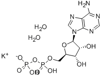 二磷酸腺苷单钾盐, 72696-48-1, 结构式