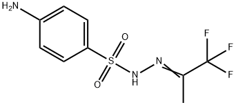 4-amino-N-(1,1,1-trifluoropropan-2-ylideneamino)benzenesulfonamide Struktur