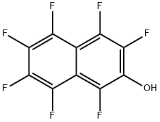 Β-ヒドロキシヘプタフルオロナフタレン 化学構造式