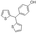 4-(DI-THIOPHEN-2-YL-METHYL)-PHENOL Struktur