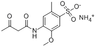 4-(1,3-ジオキソブチルアミノ)-5-メトキシ-2-メチルベンゼンスルホン酸アンモニウム 化学構造式