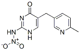 5-(6-メチルピリジン-3-イルメチル)-2-(ニトロアミノ)ピリミジン-4(1H)-オン 化学構造式