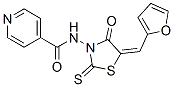 N-[(5E)-5-(2-furylmethylidene)-4-oxo-2-sulfanylidene-thiazolidin-3-yl] pyridine-4-carboxamide 结构式
