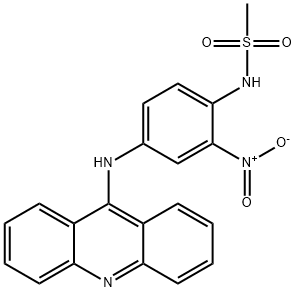 N-[2-Nitro-4-[(acridine-9-yl)amino]phenyl]methanesulfonamide Struktur