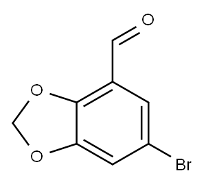 6-Bromo-1,3-benzodioxole-4-carbaldehyde Structure