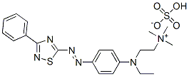 [2-[ethyl[4-[(3-phenyl-1,2,4-thiadiazol-5-yl)azo]phenyl]amino]ethyl]trimethylammonium hydrogen sulphate Structure