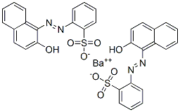 Bis[2-[(2-hydroxy-1-naphthalenyl)azo]benzenesulfonic acid]barium salt Structure