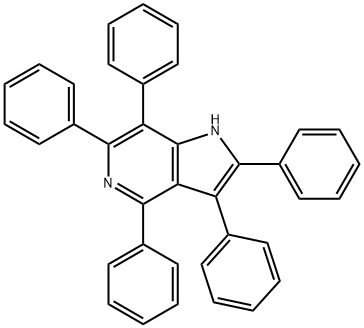 2,3,4,6,7-ペンタフェニル-1H-ピロロ[3,2-c]ピリジン 化学構造式