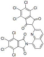 4,5,6,7-tetrachloro-2-[2-(4,5,6,7-tetrachloro-1,3-dioxo-inden-2-yl)quinolin-8-yl]isoindole-1,3-dione Struktur