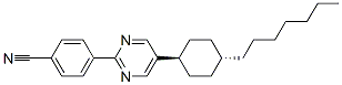trans-4-[5-(4-heptylcyclohexyl)-2-pyrimidyl]benzonitrile Struktur