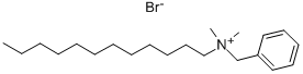 ベンジルジメチルドデシルアミニウム·ブロミド 化学構造式