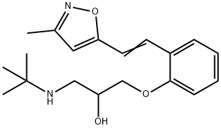 ((1,1-dimethylethyl)amino)-3-(2-(2-(3-methyl-5-isoxazolyl)ethenyl)phenoxy)-2-propanol 结构式