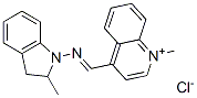 4-[[(2,3-dihydro-2-methyl-1H-indol-1-yl)imino]methyl]-1-methylquinolinium chloride Struktur