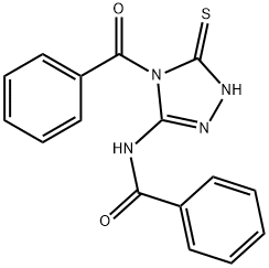 N-[(4-ベンゾイル-4,5-ジヒドロ-5-チオキソ-1H-1,2,4-トリアゾール)-3-イル]ベンズアミド 化学構造式
