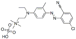 [2-[[4-[(5-chloro-2-cyanophenyl)azo]-3-methylphenyl]ethylamino]ethyl]trimethylammonium hydrogen sulphate Structure