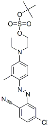 [2-[[4-[(5-chloro-2-cyanophenyl)azo]-3-methylphenyl]ethylamino]ethyl]trimethyl methyl sulphate Struktur