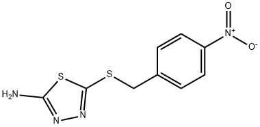 5-{[(4-nitrophenyl)methyl]sulfanyl}-1,3,4-thiadiazol-2-amine 结构式