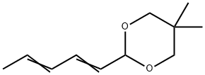5,5-ジメチル-2-(1,3-ペンタジエニル)-1,3-ジオキサン 化学構造式