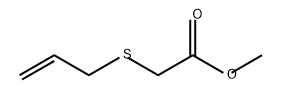 (2-プロペニルチオ)酢酸メチル 化学構造式