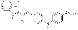 2-[2-[4-[(4-ethoxyphenyl)methylamino]phenyl]vinyl]-1,3,3-trimethyl-3H-indolium chloride Structure