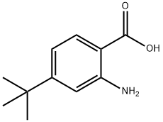 2-氨基-4-(1,1-二甲基乙基)-苯甲酸 结构式
