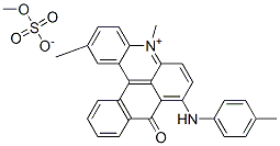2,5-ジメチル-8-[(4-メチルフェニル)アミノ]-9-オキソ-9H-ナフト[3,2,1-kl]アクリジン-5-イウム・メチルスルファート 化学構造式