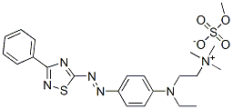 2-[エチル[4-[(3-フェニル-1,2,4-チアジアゾール-5-イル)アゾ]フェニル]アミノ]-N,N,N-トリメチルエタンアミニウム・メチルスルファート 化学構造式