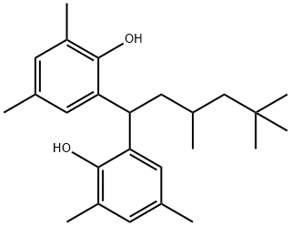 2,2'-(3,5,5-trimethylhexylidene)bis[4,6-dimethylphenol] Struktur