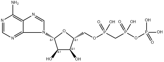adenosine 5'-[hydrogen [[hydroxy(phosphonooxy)phosphinyl]methyl]phosphonate]  Struktur