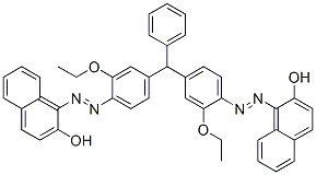 1,1'-[(phenylmethylene)bis[(2-ethoxy-4,1-phenylene)azo]]bis(2-naphthol) Struktur