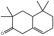 3,4,4a,5,6,7-ヘキサヒドロ-3,3,5,5-テトラメチルナフタレン-2(1H)-オン 化学構造式