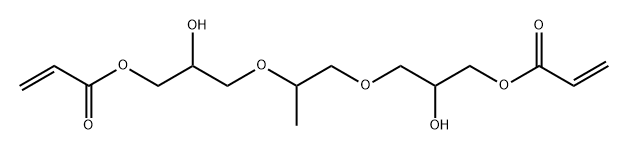 二プロペン酸(1-メチル-1,2-エタンジイル)ビス[オキシ(2-ヒドロキシ-3,1-プロパンジイル)] 化学構造式
