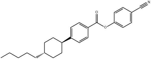 p-cyanophenyl trans-p-(4-pentylcyclohexyl)benzoate Struktur