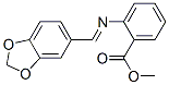 2-[[(1,3-Benzodioxol-5-yl)methylene]amino]benzoic acid methyl ester Structure