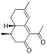 (4R,4aS)-1-アセチル-4,4a,5,6-テトラヒドロ-4,7-ジメチルナフタレン-2(3H)-オン 化学構造式