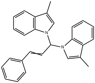 1,1'-(3-Phenyl-2-propenylidene)bis(3-methyl-1H-indole) Struktur
