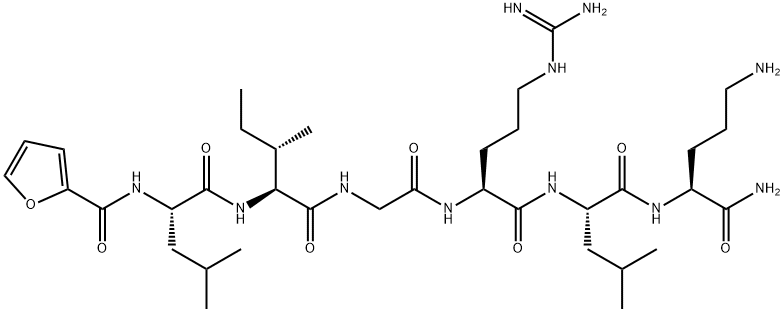 2-FUROYL-LEU-ILE-GLY-ARG-LEU-ORN-NH2, 729589-58-6, 结构式