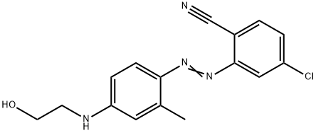 4-chloro-2-[[4-[(2-hydroxyethyl)amino]-o-tolyl]azo]benzonitrile 结构式