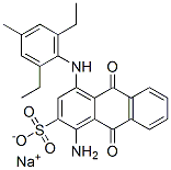 1-アミノ-4-[(2,6-ジエチル-4-メチルフェニル)アミノ]-9,10-ジヒドロ-9,10-ジオキソ-2-アントラセンスルホン酸ナトリウム 化学構造式